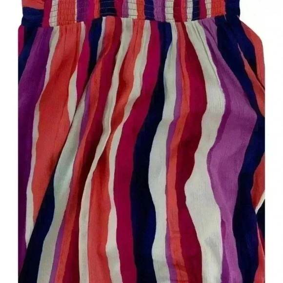 Forever 21 Contemporary Womens Beachy  Rainbow Multicolor Maxi Dress Size Small - Picture 6 of 8